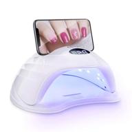 aevo uv led nail lamp, 48w dual led uv lights for fast nail polish curing, nail dryer light [rapid drying] [auto sensor &amp; digital display] [5 modes] [professional salon results at home] logo