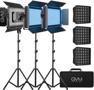 🎥 gvm rgb led video light: app controlled photography lighting kit with 3 packs led panel lights, ideal for youtube studio and video shooting–3200k-5600k, cri 97, 8 unique scene lighting effects included logo