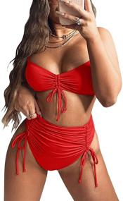 img 1 attached to 👙 Meyeeka Control Swimsuit Brazilian Tankini: Flattering Women's Clothing for Stylish Swimsuits & Cover Ups