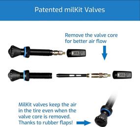 img 3 attached to milKit Bike Tubeless Presta Valve Stem Kit - Includes Valve Cores & Removal Tool - Pack of 2, Black