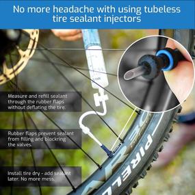 img 2 attached to milKit Bike Tubeless Presta Valve Stem Kit - Includes Valve Cores & Removal Tool - Pack of 2, Black