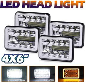 img 4 attached to CO LIGHT 4Pcs 4X6Inch LED Headlights Hi/Lo Sealed Beam Rectangular Replace H4651 H4652 H4656 H4666 H6545 Compatible With Kenworth Peterbilt Feightliner Oldsmobile Cutlass 1002ZQ-4Pcs