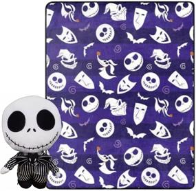 img 1 attached to 🎃 Disney The Nightmare Before Christmas 40x50 Throw Blanket and Pillow Set