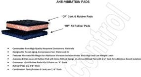 img 1 attached to 🔇 Premium Rubber/Cork Anti Vibration Pads - 4 Pack, 4"x4"x7/8" - Effective Vibration Isolation Pads