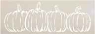 🎃 pumpkins in a row stencil by studior12 - diy rustic fall harvest gift for thanksgiving and halloween décor - paint wood signs with reusable mylar template - farmhouse fresh seasonal craft - choose size (11"x4") logo