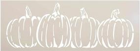 img 1 attached to 🎃 Pumpkins in a Row Stencil by StudioR12 - DIY Rustic Fall Harvest Gift for Thanksgiving and Halloween Décor - Paint Wood Signs with Reusable Mylar Template - Farmhouse Fresh Seasonal Craft - Choose Size (11"x4")