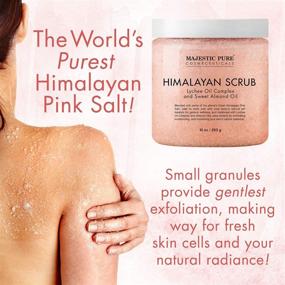 img 3 attached to Majestic Pure Himalayan Salt Body Scrub with Lychee Oil - Exfoliating and Moisturizing Skin Treatment, Deep Cleansing - 10 oz (Pack of 2)