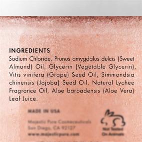 img 1 attached to Majestic Pure Himalayan Salt Body Scrub with Lychee Oil - Exfoliating and Moisturizing Skin Treatment, Deep Cleansing - 10 oz (Pack of 2)