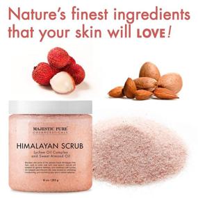 img 2 attached to Majestic Pure Himalayan Salt Body Scrub with Lychee Oil - Exfoliating and Moisturizing Skin Treatment, Deep Cleansing - 10 oz (Pack of 2)