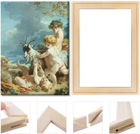 img 4 attached to 🖼️ Premium 16x20 Art Stretcher Bars: Solid Wood Frame for Oil Paintings, Canvas Frame Set, DIY Arts Accessory Supply for Home Studio Decor