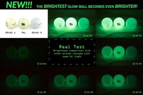 img 2 attached to 🏌️ Tournament-Grade R&amp;L Glow Golf Balls: Bright and Long-Lasting Fluorescent Balls for Night Sports