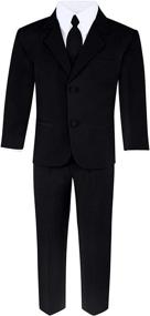 img 3 attached to Complete Boy's 6-Piece Suit Set: Stylish Suit Jacket, Dress Pants, Vest, Matching Shirt, Neck Tie & Bow Tie