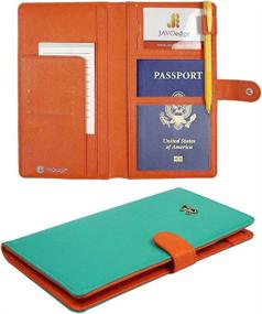 img 1 attached to JAVOedge Blocking Passport Matching Turquoise Travel Accessories and Passport Covers