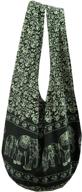 🌼 hippie elephant print crossbody messenger handbags & wallets with hobo bags for women logo
