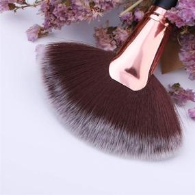 img 1 attached to 🖌️ Docolor Fan Brush: Professional Highlighting Makeup Brush for Effortless Cheekbone Contouring and Blush Application - Soft Cosmetic Tool