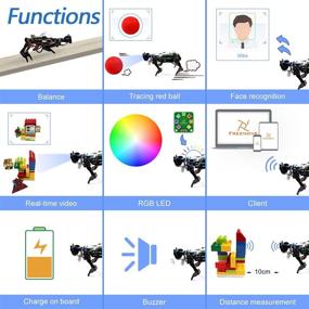 img 1 attached to 🐶 Набор робота-собаки Freenove: Raspberry Pi 4 B 3 B+ B A+ с функциями ходьбы, самобалансировки, отслеживания мяча, распознавания лиц, ультразвукового дальномера, камеры и сервопривода – НЕ включает Raspberry Pi.