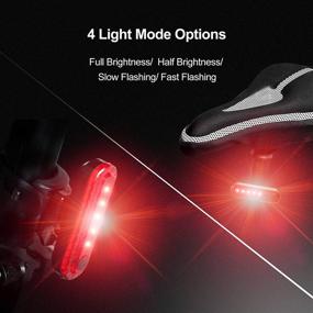img 1 attached to 🚲 Ascher USB Rechargeable LED Bike Tail Light 2 Pack: Bright Bicycle Rear Cycling Safety Flashlight with 330mah Lithium Battery and 4 Light Mode Options, Includes 2 USB Cables