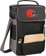 cleveland browns insulated 2 bottle cheese logo
