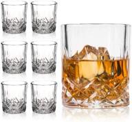 🥃 farielyn-x old fashioned whiskey glasses (set of 6) - unique 11 oz bourbon glass for ultra-clarity cocktails and scotch tumblers logo