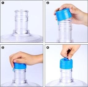 img 2 attached to 🚰 Hestya Non Spill Caps: 20 Piece Set for 3 and 5 Gallon Water Jugs - Reusable, Anti-Splash Bottle Caps with Convenient Water Bottle Handle