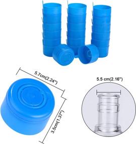 img 3 attached to 🚰 Hestya Non Spill Caps: 20 Piece Set for 3 and 5 Gallon Water Jugs - Reusable, Anti-Splash Bottle Caps with Convenient Water Bottle Handle