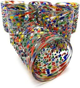 img 2 attached to 🍹 Authentic Hand Blown Mexican Drinking Glasses: Best Food Service Equipment & Supplies for Tabletop & Serveware