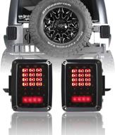 улучшите свой jeep jk wrangler jk 2007-2018 с фарой u-box smoked tail light, оснащенной стоп-сигналом и поворотником. логотип