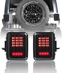 img 4 attached to Улучшите свой Jeep JK Wrangler JK 2007-2018 с фарой u-Box Smoked Tail Light, оснащенной стоп-сигналом и поворотником.