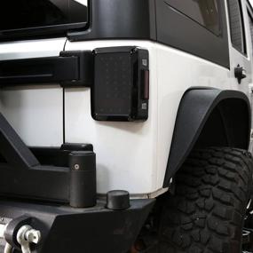 img 1 attached to Улучшите свой Jeep JK Wrangler JK 2007-2018 с фарой u-Box Smoked Tail Light, оснащенной стоп-сигналом и поворотником.