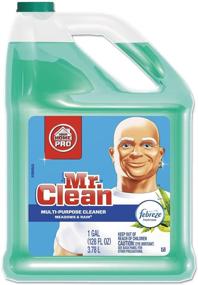 img 4 attached to Mr. Clean 23124 Multi-Surface Cleaner with 🧼 Febreze - 128 oz Bottle, Meadows & Rain Scent