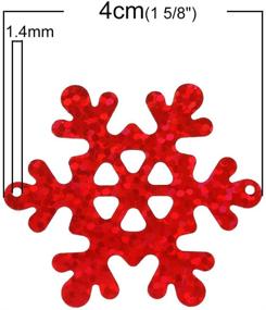 img 1 attached to 🎄 PEPPERLONELY 500PC Assorted Snowflakes Charm Christmas Loose Sequins: A Festive Delight for Crafting and Decorating!