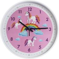 🕒 silent non-ticking pink wall clock for kids room, office, school, bedroom, kitchen, classroom - 12 inch children's décor quiet clocks logo