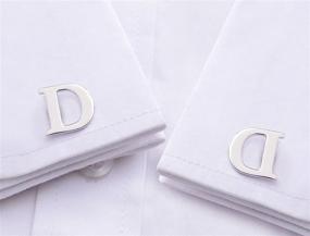 img 1 attached to Salutto Mens Letter Cufflinks Pair Men's Accessories
