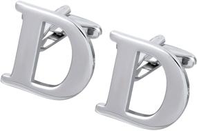 img 4 attached to Salutto Mens Letter Cufflinks Pair Men's Accessories