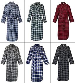 img 1 attached to 👔 Casual Trends: Flannel Men's Sleepwear with a Classic Touch for Sleep & Lounge