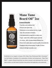 img 1 attached to 🏻 Mane Tame Beard Oil - Freshly Showered Scent Women Love -No Fuss Pump - 2oz Bottle - Organic Oils for Softening and Itch Relief - Top-Rated Beard Oil and Conditioner for Men