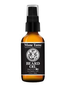 img 4 attached to 🏻 Mane Tame Beard Oil - Freshly Showered Scent Women Love -No Fuss Pump - 2oz Bottle - Organic Oils for Softening and Itch Relief - Top-Rated Beard Oil and Conditioner for Men