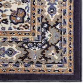 img 1 attached to 🏷️ Премиум ковер Sakarya Traditional Medallion Border, темно-синий, 1'9"x7'2" бегунок от Home Dynamix