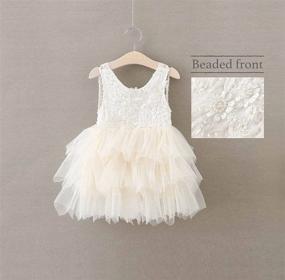 img 3 attached to 👗 Search-Optimized: A-line Lace Back Flower Girl Dress by Topmaker