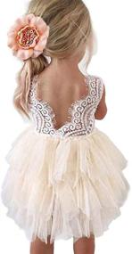 img 4 attached to 👗 Search-Optimized: A-line Lace Back Flower Girl Dress by Topmaker