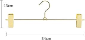 img 3 attached to 👖 Jetdio Heavy Duty Metal Pants Skirt Slack Hangers with Adjustable Non Slip Clips, 12 Pack, Gold - Hanger Rack with Swivel Hook