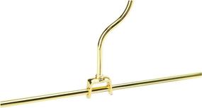 img 1 attached to 👖 Jetdio Heavy Duty Metal Pants Skirt Slack Hangers with Adjustable Non Slip Clips, 12 Pack, Gold - Hanger Rack with Swivel Hook