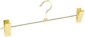 img 2 attached to 👖 Jetdio Heavy Duty Metal Pants Skirt Slack Hangers with Adjustable Non Slip Clips, 12 Pack, Gold - Hanger Rack with Swivel Hook