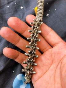 img 1 attached to Hand-Casted Bronze Charms: Paracord Bead for EDC Accessories 🔑 - Human Spine-inspired Pendant Buckle, Keychain Pendant, Knife Lanyard, Zipper Pull