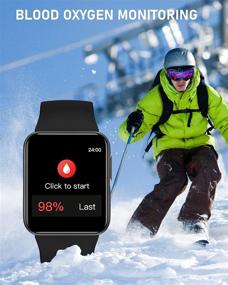 img 2 attached to 📱 2021 Willful Smart Watch | Совместим с iPhone & Android | Измерение уровня кислорода в крови, мониторинг пульса, фитнес-трекер | Водонепроницаемый IP68 | Индивидуальные циферблаты