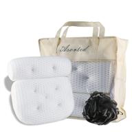 🛀 ultimate comfort: assorted bath pillows with 4d air mesh technology for neck and head rest support in any bathtub, hot tub home spa, and jacuzzi logo