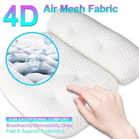 img 3 attached to 🛀 Ultimate Comfort: Assorted Bath Pillows with 4D Air Mesh Technology for Neck and Head Rest Support in Any Bathtub, Hot Tub Home Spa, and Jacuzzi