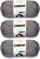 пряжа для вязания caron h97par-19 simply soft party - блестящий платиновый логотип