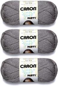 img 1 attached to Пряжа для вязания Caron H97PAR-19 Simply Soft Party - блестящий платиновый