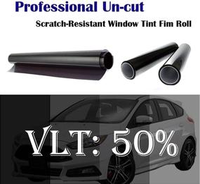 img 3 attached to 🚘 MKBROTHER 50% VLT 36" x 5' Ft Heat & UV Block Window Tint Film for Cars - Professional Adhesive